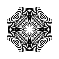 Abstract decorative geometric pattern in octagon shape.