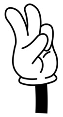 Victory hand gesture, non verbal communication