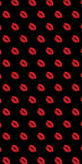 Kiss  lips  love text   background pattern template banner , colorful red pink black white yellow green blue cover greetings card fabric 