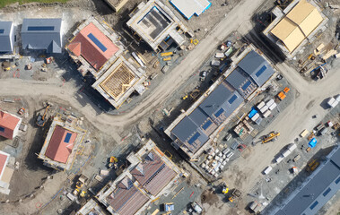 New housing development building houses for increased demand in rural areas