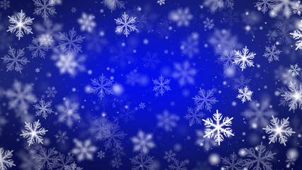 background with beautiful snowflakes for new year and christmas