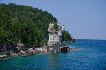 rock in the sea shore