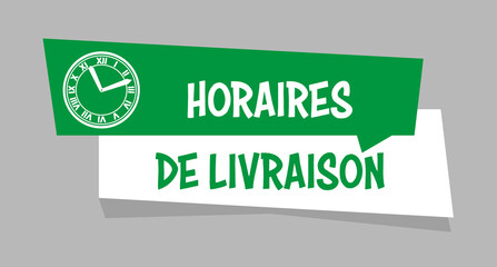 Logo horaires de livraison.