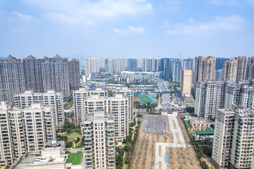 Fototapeta na wymiar Real estate in Yanghu New Town, Changsha City, Hunan Province, China
