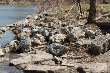 rocks by the river