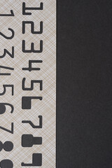 digital type paper number stencil with blank space