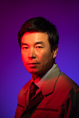 作業服を着た50代ビジネスマン