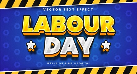 Labour day 3d editable text effect suitable for labour day event.