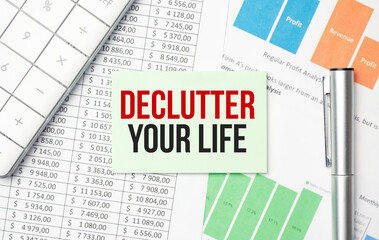 declutter your life on the green piece of sheet