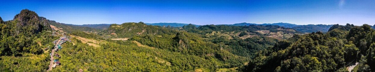 Fototapeta premium Phu Pha Mok Ban Jabo village in Mae Hong Son, Thailand