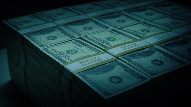 Huge Stack Of Money - Profits, Savings Concept
