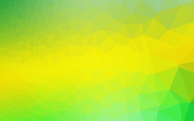 Obraz premium Light Green, Yellow vector abstract mosaic background.