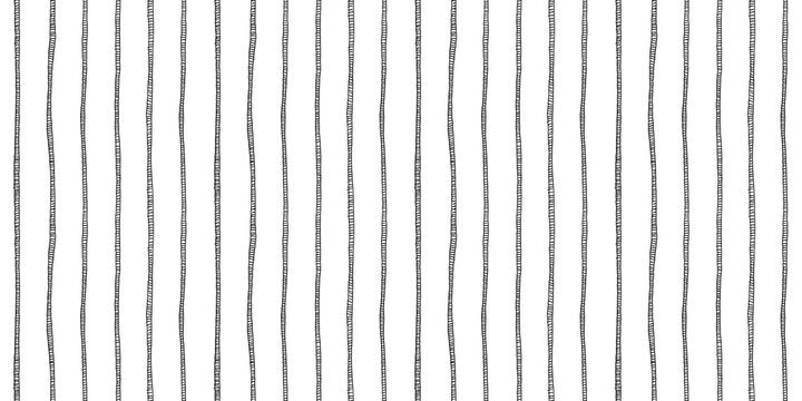Pen and ink doodle vertical pin stripes seamless pattern. Hand drawn crosshatch illustration with pinstripe motif. Trendy doodle dash contemporary urban scribble. Tileable surface design textile.