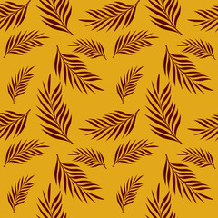 Tropical jungle leaves seamless pattern background 