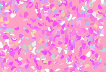 Light pink vector background with abstract forms.