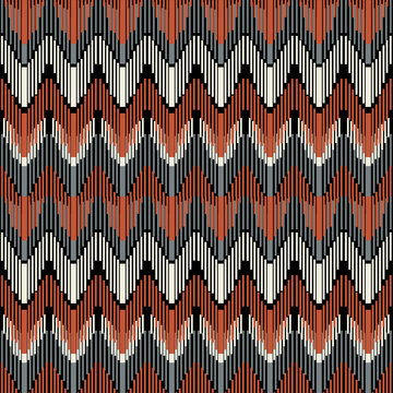 Ethnic boho pattern with geometric in bright colors. Design for carpet, wallpaper, clothing, wrapping, batik, fabric, Vector illustration embroidery style in Ethnic themes. 