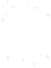 雨粒のイラストの背景素材　梅雨　縦長
