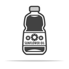 Sunflower oil icon vector isolated