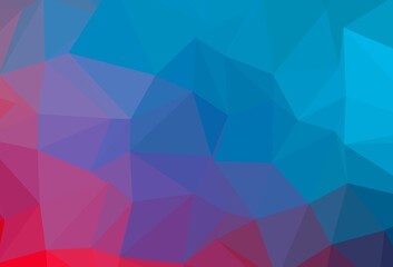 Obraz premium Light Blue, Red vector polygonal pattern.