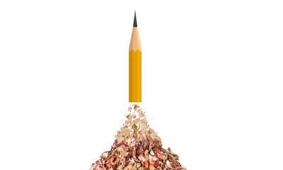 Launch Your Business or  Startup Creative Concept. Sharp Pencil Fly Like a rocket by  Waste and...