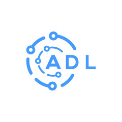 ADL letter technology logo design on white  background. ADL creative initials letter logo concept. ADL letter technology design.