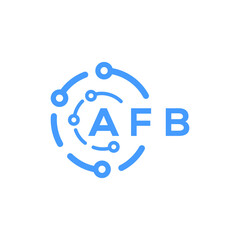 AFB letter technology logo design on white  background. AFB creative initials letter logo concept. AFB letter technology design.