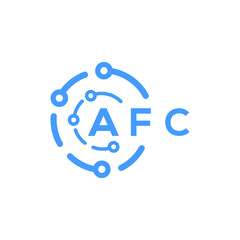 AFC letter technology logo design on white   background. AFC creative initials letter logo concept. AFC letter technology design.