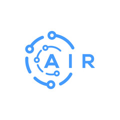 AIR letter technology logo design on white  background. AIR creative initials letter logo concept. AIR letter technology design.