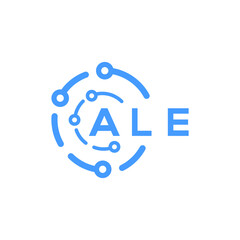 ALE letter technology logo design on white  background. ALE creative initials letter logo concept. ALE letter technology design.