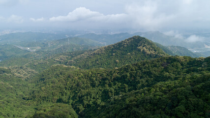 Naklejka premium Aerial view of landscape in shenzhen city,China