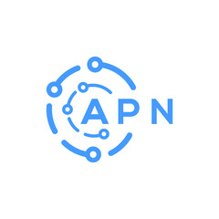 APN letter technology logo design on white  background. APN creative initials letter logo concept. APN letter technology design.