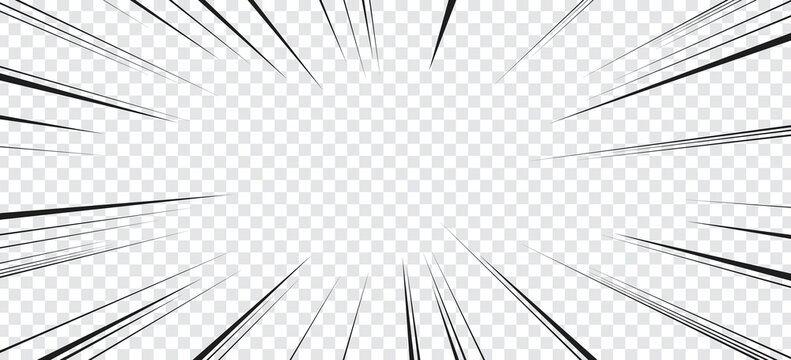 Premium Vector  Comicbook speed line transparent background zoom  hyperspace teleportation drawing superhero effect