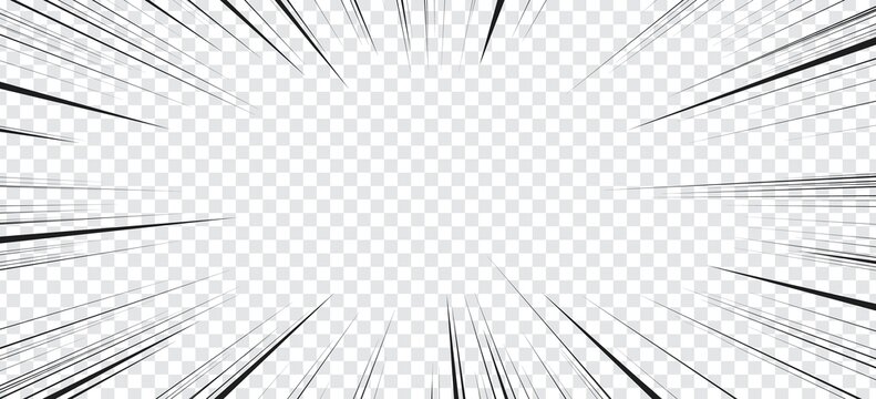 Manga radial lines comic speed effect anime motion zoom cartoon splash  frame on transparent background  Download on Freepik  Manga Transparent  background Background