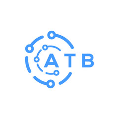 ATB letter technology logo design on white  background. ATB creative initials letter logo concept. ATB letter technology design.
