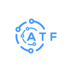 ATF letter technology logo design on white  background. ATF creative initials letter logo concept. ATF letter technology design.
 - obrazy, fototapety, plakaty