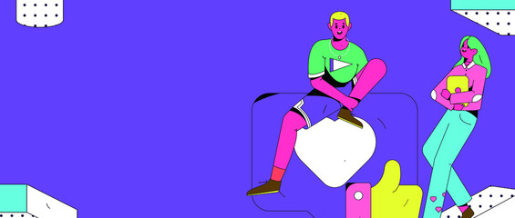 Rating positive vector creative concept illustration
