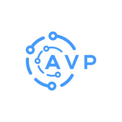 AVP letter technology logo design on white  background. AVP creative initials letter logo concept. AVP letter technology design.
