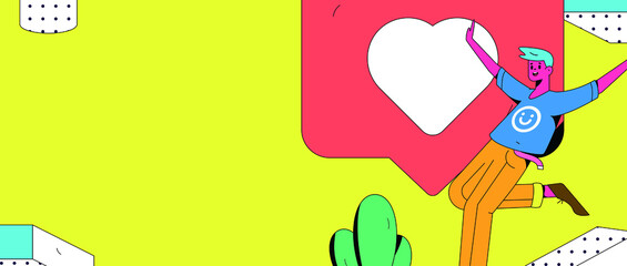 Rating positive vector creative concept illustration
