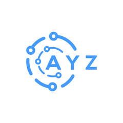 AYZ letter technology logo design on white  background. AYZ creative initials letter logo concept. AYZ letter technology design.