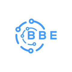 BBE letter technology logo design on white  background. BBE creative initials letter logo concept. BBE letter technology design.
