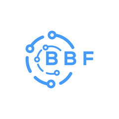 BBF letter technology logo design on white  background. BBF creative initials letter logo concept. BBF letter technology design.
