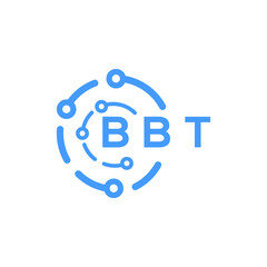 BBT letter technology logo design on white  background. BBT creative initials letter logo concept. BBT letter technology design.