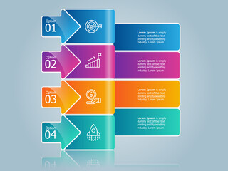 abstract arrow graph infographic element presentation