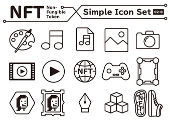NFTのシンプルなアイコンセット　No. 02-B