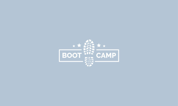 Boot Camp Stamp Vector Illustration Flat Design