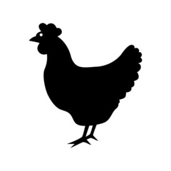 Chicken Icon Vector Design Template.