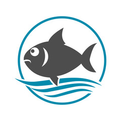 Fish Icon Vector Design Template.