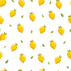 cute citrus cartoon seamless pattern
