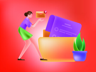 Questionnaire vector concept illustration
