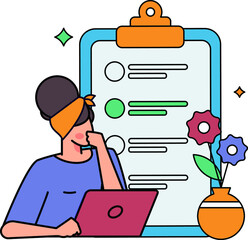 Questionnaire vector concept illustration
